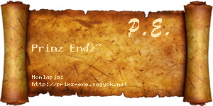 Prinz Ené névjegykártya
